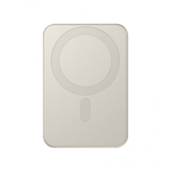 Satechi OntheGo Qi2 10K MagSafe-powerbank med Stander Sand