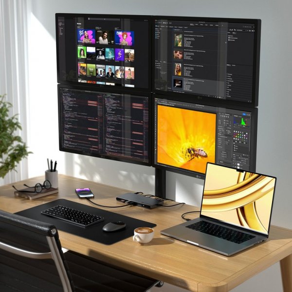 Satechi Thunderbolt 4 Dockingstation med DisplayLink