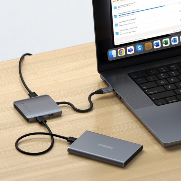 Satechi 4-port USB-C hub med Power Delivery