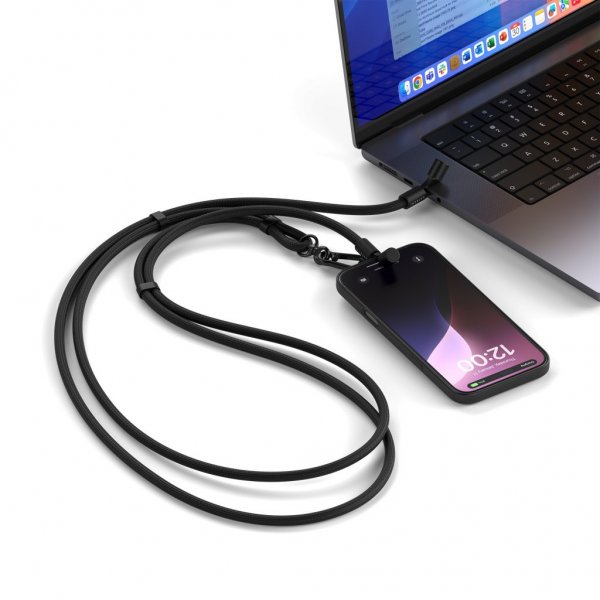Satechi OntheGo Lanyardkabel USB-C 1.5m Sort