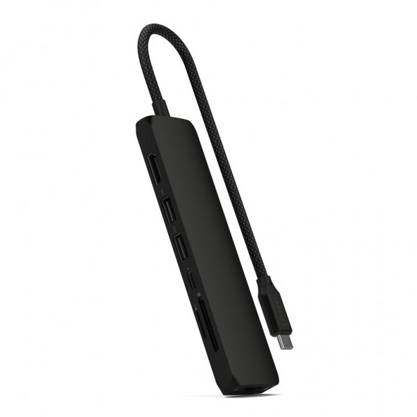 Satechi 7-i-1 USB-C Slim Multiport Adapter med Ethernet Sort