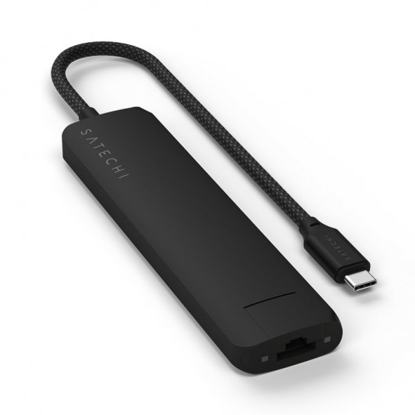 Satechi 7-i-1 USB-C Slim Multiport Adapter med Ethernet Sort