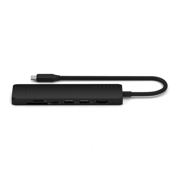 Satechi 7-i-1 USB-C Slim Multiport Adapter med Ethernet Sort