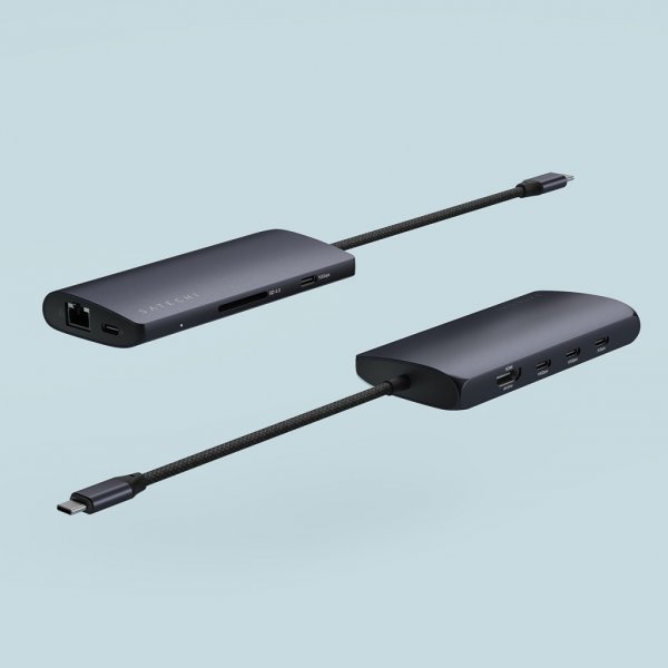 Satechi USB-C Multiport Adapter 8K med Ethernet V3 Midnight