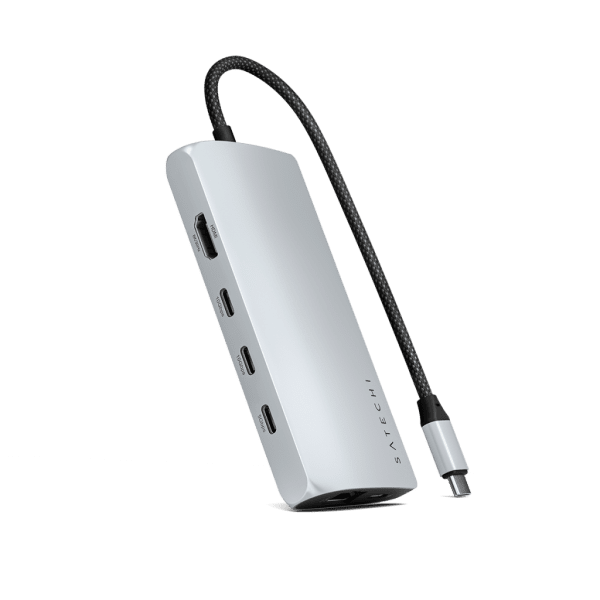 Satechi USB-C Multiport Adapter 8K med Ethernet V3 Sølv