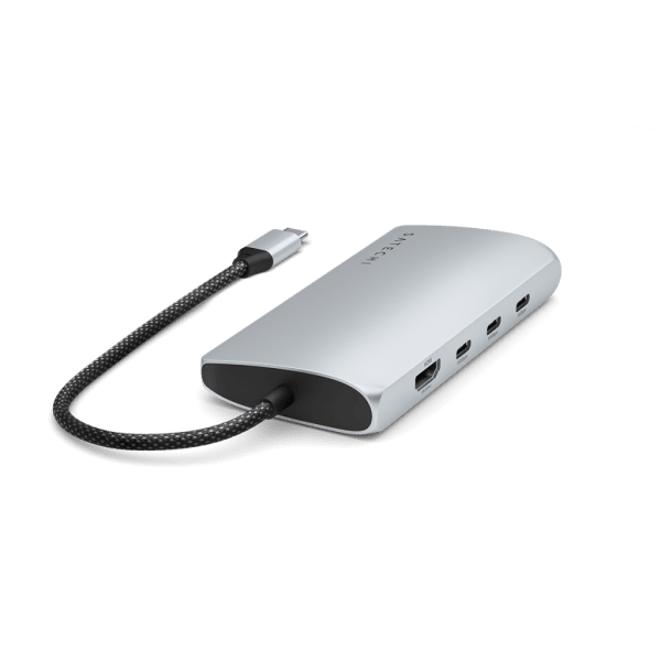 Satechi USB-C Multiport Adapter 8K med Ethernet V3 Sølv