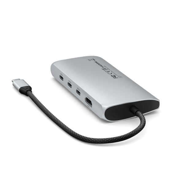 Satechi USB-C Multiport Adapter 8K med Ethernet V3 Sølv