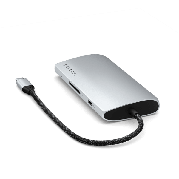 Satechi USB-C Multiport Adapter 8K med Ethernet V3 Sølv