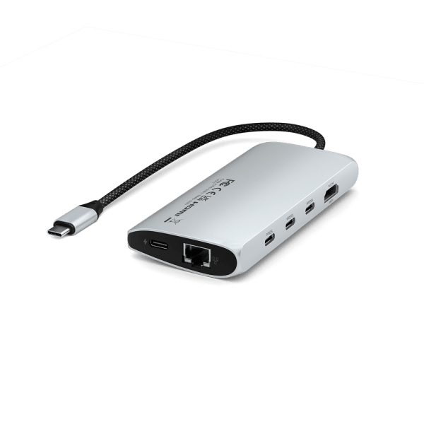 Satechi USB-C Multiport Adapter 8K med Ethernet V3 Sølv