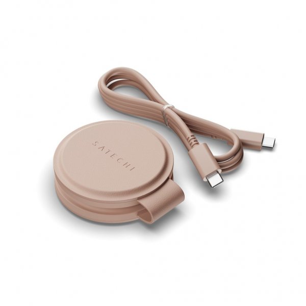 Satechi On-the-Go 2-i-1 trådløs oplader Desert Rose