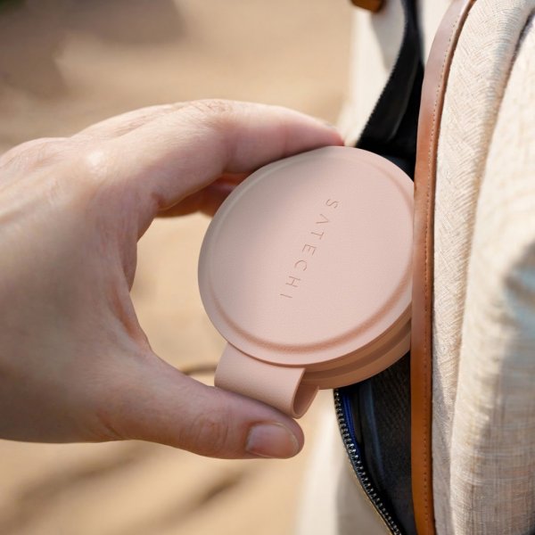 Satechi On-the-Go 2-i-1 trådløs oplader Desert Rose
