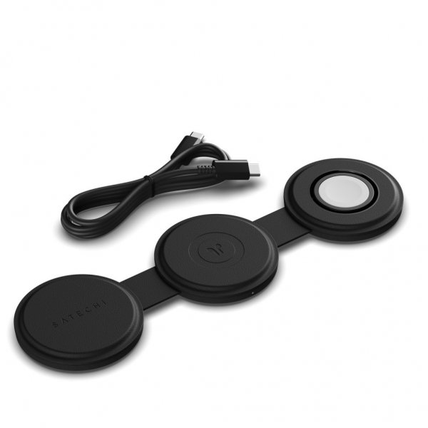 Satechi OntheGo 3-i-1 trådløs oplader Sort