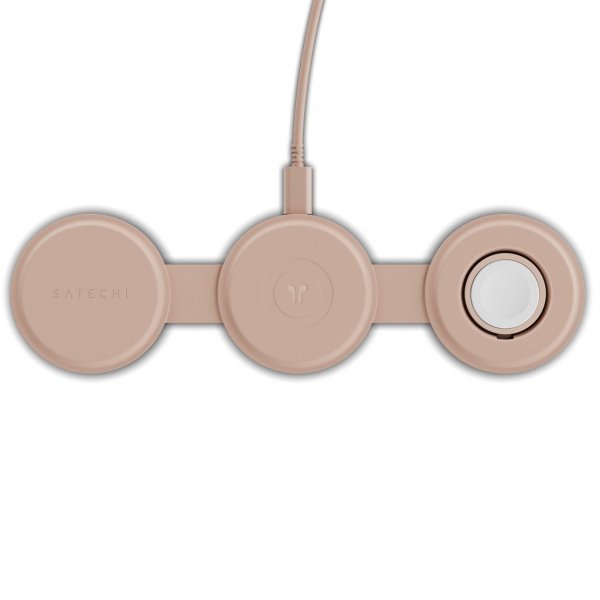 Satechi OntheGo 3-i-1 trådløs oplader Desert Rose