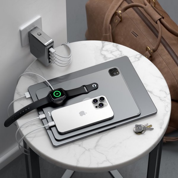 Satechi Oplader 145W USB-C 4-Port GaN Rejseoplader