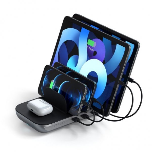 Satechi Dock5 USB-opladningsstation med trådløs opladning