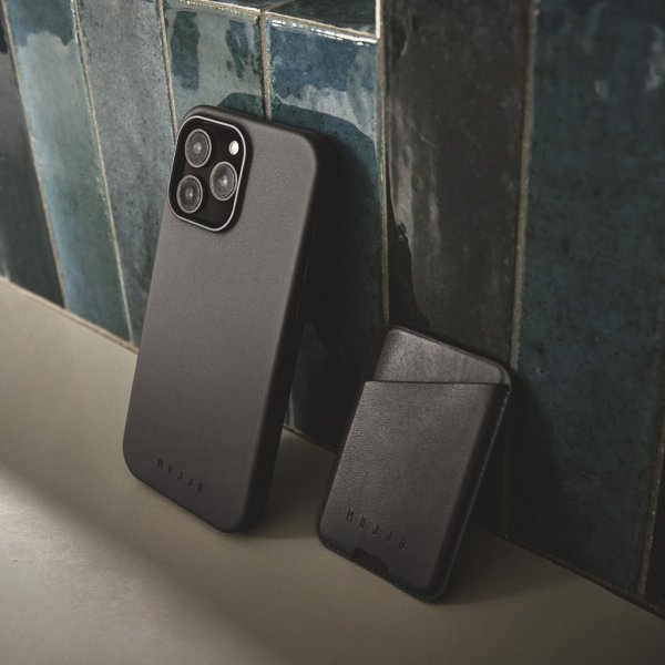 Mujjo iPhone 16 Pro Max Cover Full Leather Case Sort