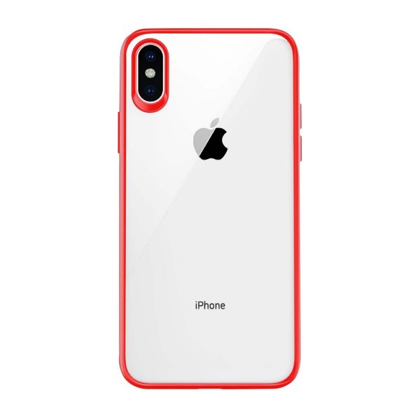iPhone Xs Max Cover Transparent Rød