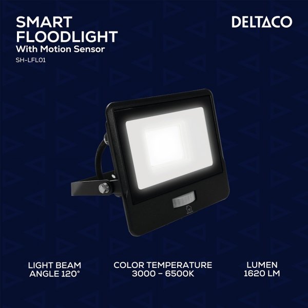 Deltaco Smart Home Projektør med Bevægelsessensor 20W