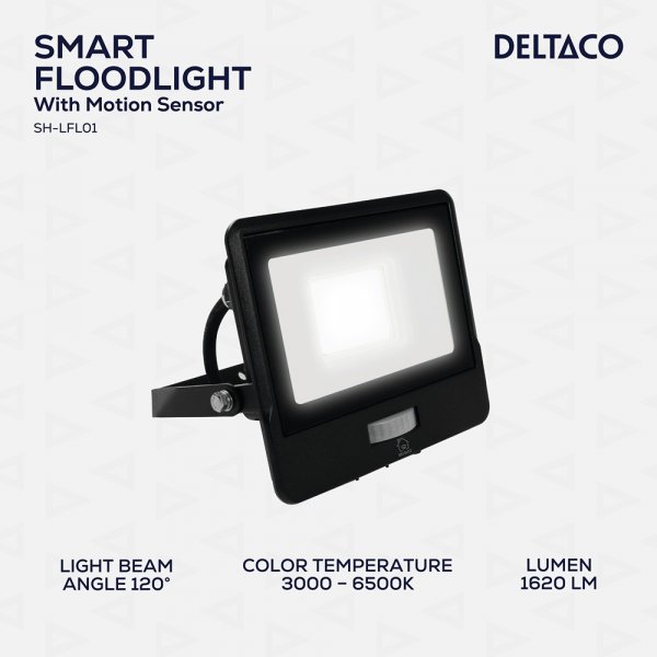 Deltaco Smart Home Projektør med Bevægelsessensor 20W