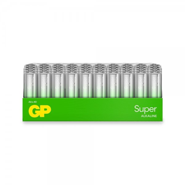 GP Super Alkaline AA-batteri 15A/LR6 40-pak