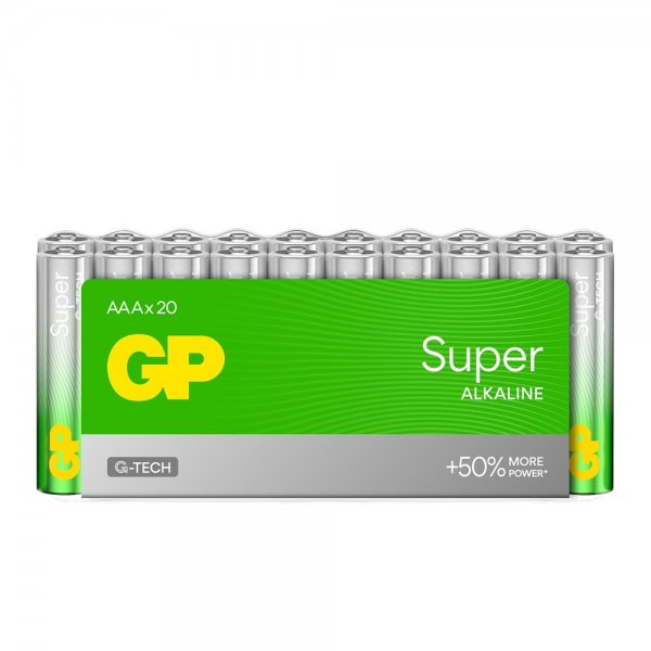 GP Super Alkaline AAA-batteri 24A/LR03 20-pak