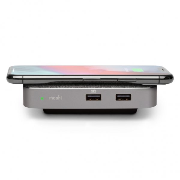 Moshi Symbus Q USB-C-hub med Qi-opladning