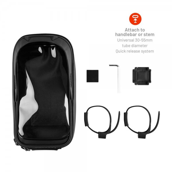 Fastmonteret telefonholder til cykel Bikee Bag 2 Sort