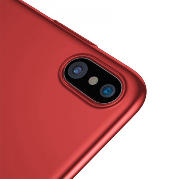 Baseus iPhone X/Xs Cover Tyndt Etui Rød