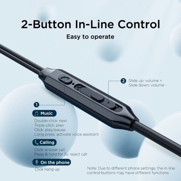 Joyroom Kablede Høretelefoner EC06 USB-C Sort