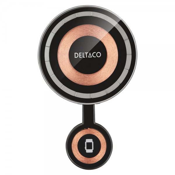 Deltaco Trådløs Oplader 2-i-1 Transparent MagSafe