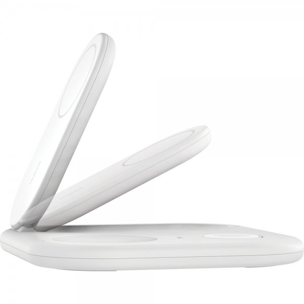 Belkin Trådløs Oplader BoostCharge 3-i-1 Foldbar MagSafe Qi2 15W Hvid