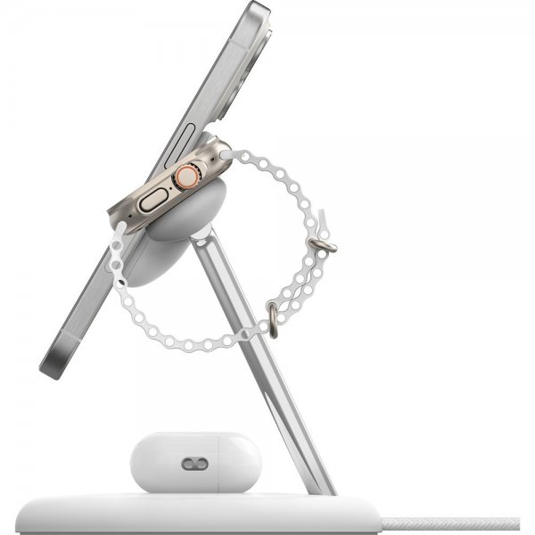 Belkin Trådløs Oplader BoostCharge Pro 3-i-1 MagSafe Qi2 15W Hvid