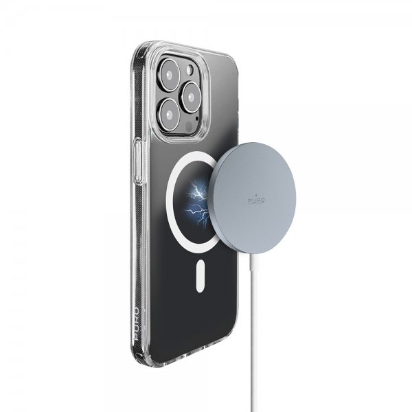 Puro Trådløs Oplader Magnetisk USB-C Opladningskabel MagSafe Blå