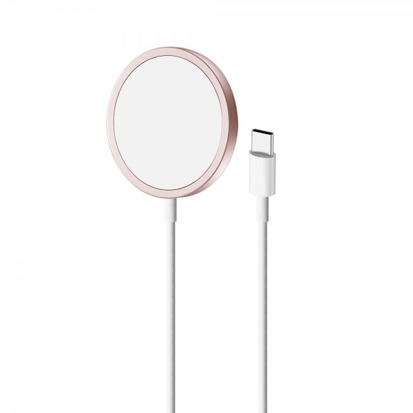 Puro Trådløs Oplader Magnetisk USB-C Opladerkabel MagSafe Rosa