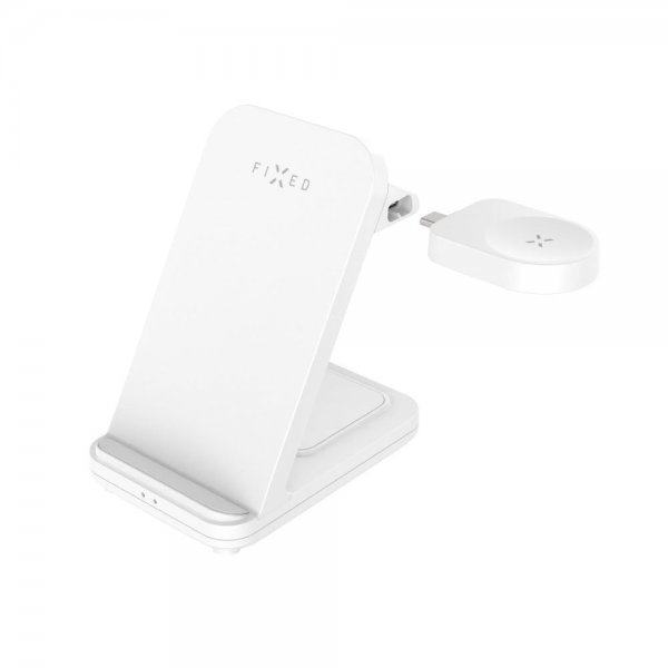 Fixed Trådløs Oplader Powerstation til Samsung 3i1 15W Hvid