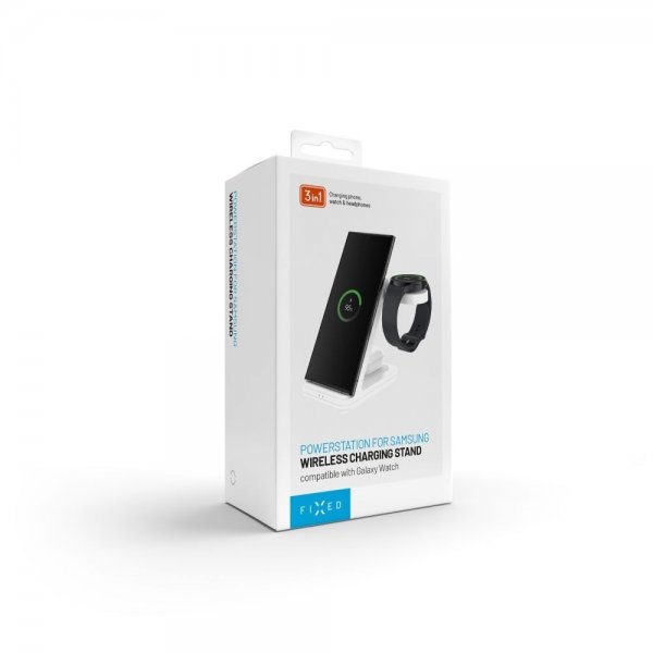 Fixed Trådløs Oplader Powerstation til Samsung 3i1 15W Hvid