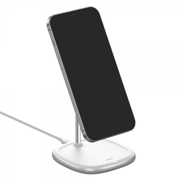 Baseus Trådløs Oplader Swan MagSafe 15W Hvid