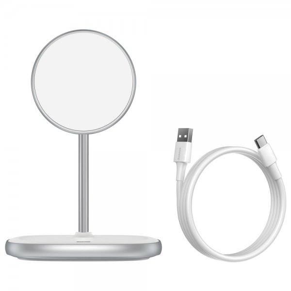 Baseus Trådløs Oplader Swan MagSafe 15W Hvid