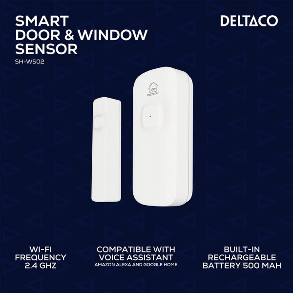 Deltaco Smart Home Trådløs Magnetsensor WiFi