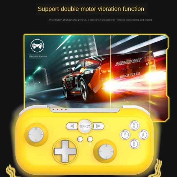 Ipega Trådløs Mini Gamepad til Nintendo Switch/Android/PC Gul