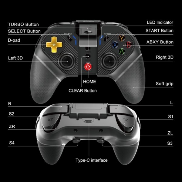 Ipega Trådløs Gamecontroller til PC/Nintendo Switch