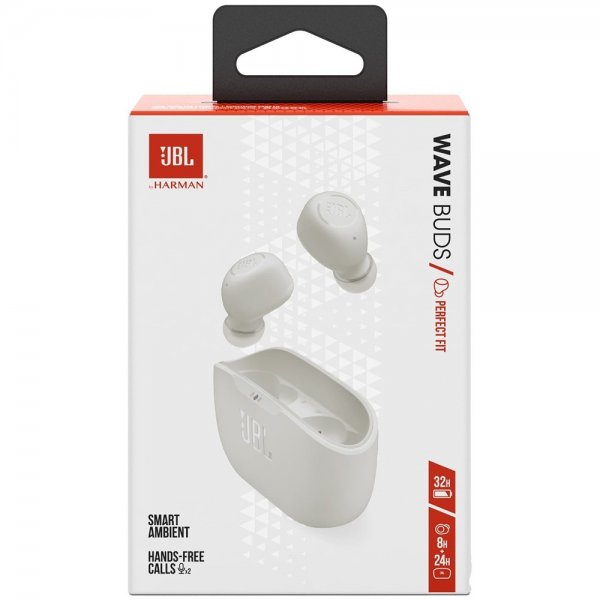 JBL Trådløse Høretelefoner Wave Buds Hvid