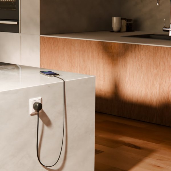 Twelve South PowerCord USB-C-oplader 3 meter skifer