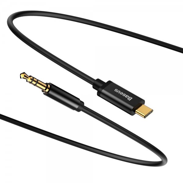 Baseus Type-C til 3.5mm AUX Audio Kabel 1.2m Sort
