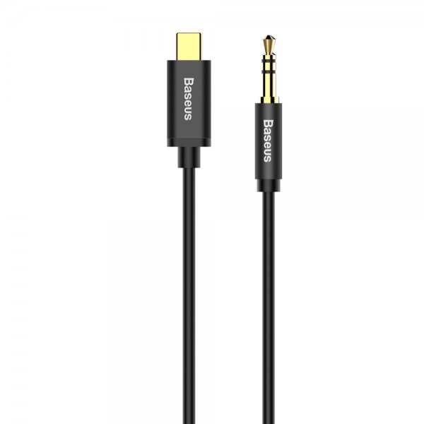 Baseus Type-C til 3.5mm AUX Audio Kabel 1.2m Sort