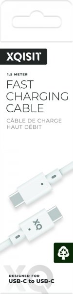 Xqisit Type C til Type C Kabel 1,5 m Hvid