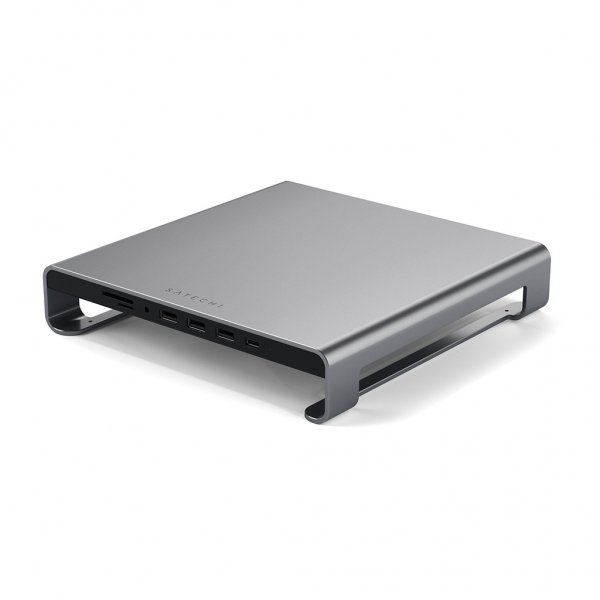 Satechi USB-C aluminiumskærmstativhub til iMac Space Gray