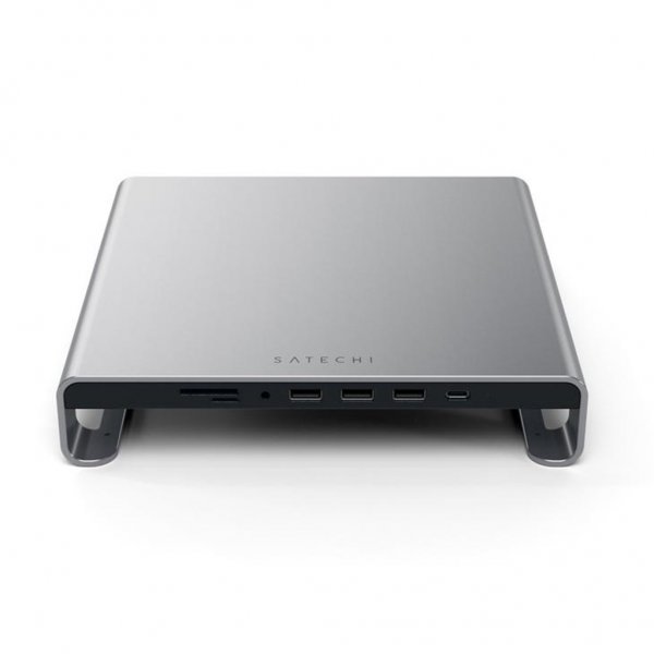 Satechi USB-C aluminiumskærmstativhub til iMac Space Gray