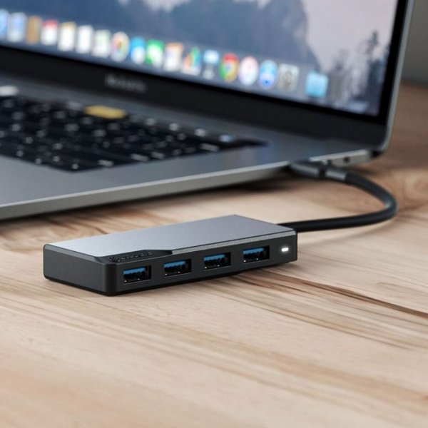 ALOGIC USB-C Fusion SWIFT 4-i-1-hub Space Gray