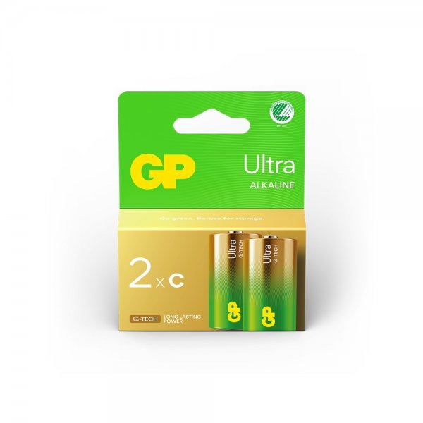GP Ultra Alkaline C-batteri 14AU/LR14 2-pak